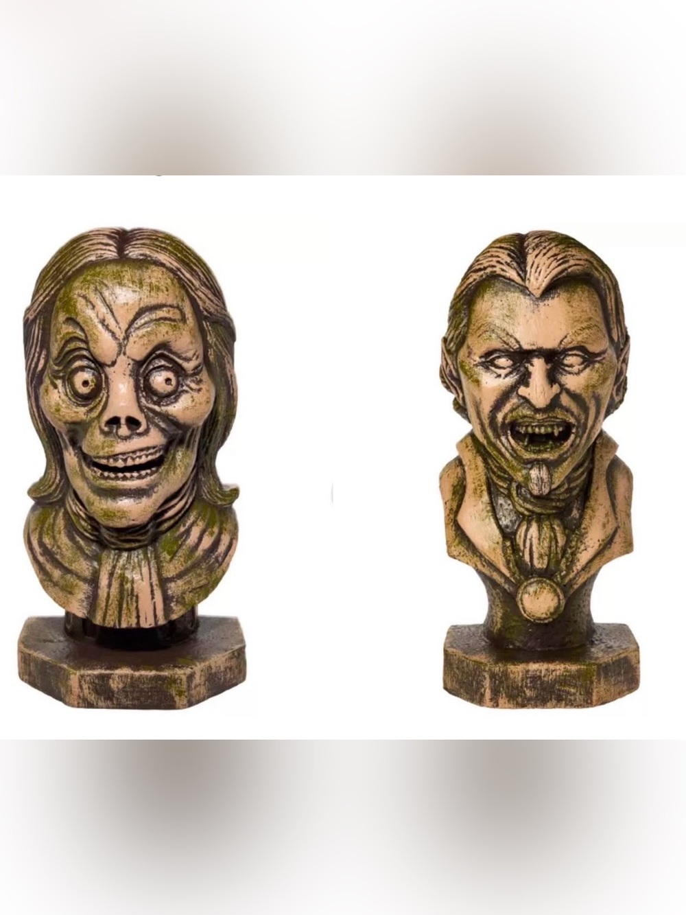 Halloween Ghoul and  Vampire  Foam Busts